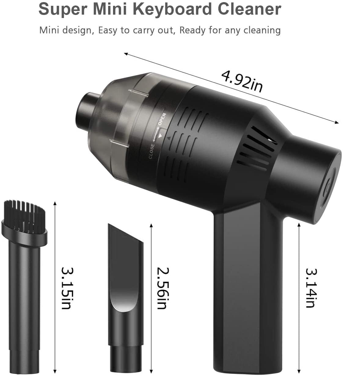 [Upgrade] Mini Vacuum Cordless Vacuum Keyboard Cleaner Rechargeable,For Cleaning Dust,Hair,Crumbs,Eraser Scrap,Laptop,Pet House,Sewing Machine